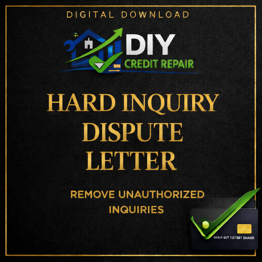 Hard Inquiry Dispute Letter